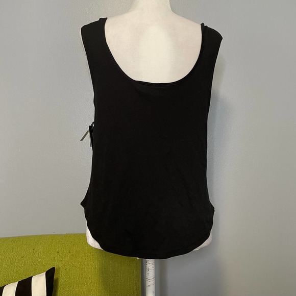 Melrose and Market Black Cotton Twist Strap Tank Top NEW Small - Picture 5 of 5